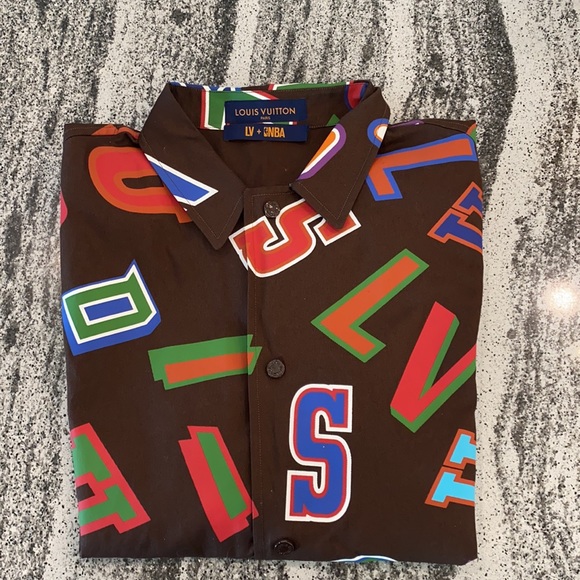 Louis Vuitton Other - Men’s Louis Vuitton LV NBA Letters over shirt sz L